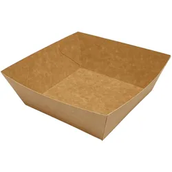 500x Snack Schale Karton, 600ml, braun