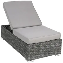 Greemotion Bari Sonnenliege 70 x 140 x 45 cm Grau