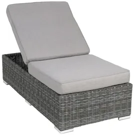 Greemotion Bari Sonnenliege 70 x 140 x 45 cm Grau