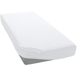 Elegante Spannbettlaken Softes Mako-Jersey 140 x 200 - 160 x 220 cm weiß