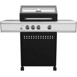 Grillfürst S330G 3-Brenner Gasgrill mit Seitenkocher und Gusseisen Rost