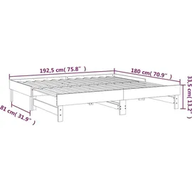 vidaXL Tagesbett 90 x 190 cm Schwarz