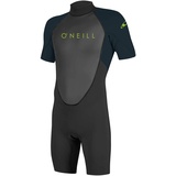 O'Neill Wetsuits Jungen Reactor II 2mm Back Zip Spring Wetsuit Neoprenanzug, Black/Slate, 14