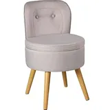 Echtwerk Sessel Vince Polyester 42 x 71 x 42 cm Grau mit Hocker