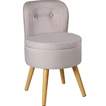 Echtwerk Sessel Vince Polyester 42 x 71 x 42 cm Grau mit Hocker
