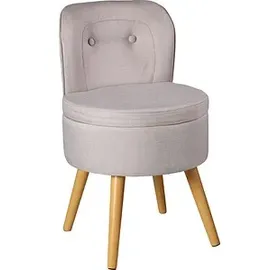Echtwerk Sessel Vince Polyester 42 x 71 x 42 cm Grau mit Hocker