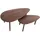 miliboo Klassische Couchtische Braun Nussbaum 2er-set 0 x 0 cm