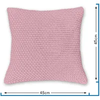 Wometo Kissenbezug Strick 45x45 rosa - Reißverschluss Oeko-TEX Sofakissen