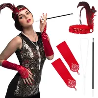 Boland 64348 - Kostümset 20er Jahre für Erwachsene, 5-teilig, Set für Faschingskostüme, Karneval, Mottoparty, Flapper-Kostüm, Charleston