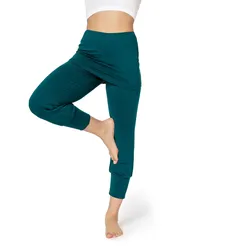 Yoga Hose 3/4 mit Rock BLV50-276 - Smaragdgrün - 3XL