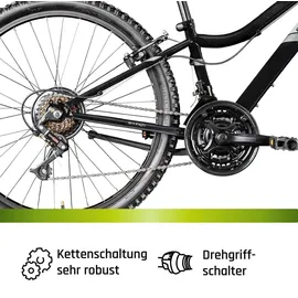 Galano GA20 24" RH 30 cm schwarz/grau 21-Gang V-Brakes