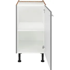OPTIFIT Unterschrank OPTIFIT "Bern", grau (basaltgrau, basaltgrau), B:40cm H:87cm T:58,4cm, Schränke, Unterschrank, 40 cm breit, mit 1 Tür mit höhenverstellbaren Füßen, mit Metallgriff