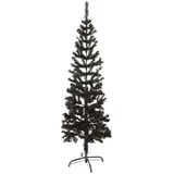 vidaXL Schlanker Weihnachtsbaum Schwarz 150 cm