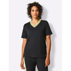 Kurzarmshirt "Modal-Shirt", Damen, Gr. 36/38, schwarz, 95% Modal, 5% Elasthan, unifarben, Kurzarm, Shirts