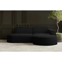 Kaiser Möbel Ecksofa, Sofa L form, Couch L form Modena L STUDIO stoff Schwarz Rechts