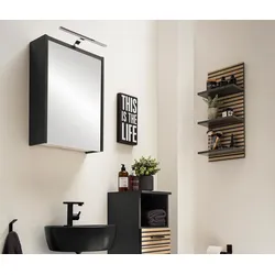 Tchibo - Spiegelschrank »Katta« - 43,5x16x64cm - anthrazit - Holz / Metall