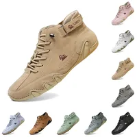 Generisch Barfußschuhe Leder, Barfussschuhe Herren, Alpaca - Ergonomischer, Wasserdichter & Schmerzlindernder Leder-Barfußschuh, Damen Unsex Barfusschuhe Schuhe Khaki 40 - 40 EU