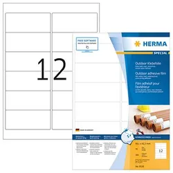 480 HERMA Folien-Kraftklebe-Etiketten 9538 weiß 99,1 x 42,3 mm