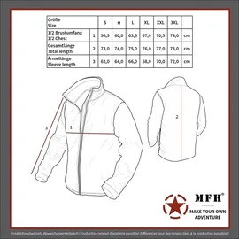 Max Fuchs Kampfjacke floral schwarz 3XL