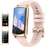 Smartwatch Damen Herren, Fitnessuhr Damen mit 120 Sportmodi, Smartwatch Damen mit Telefonfunktion Schrittzähler, IP68 Wasserdicht Fitness Tracker Damen, Armbanduhr mit Pulsmesser SpO2 Schlaftracker