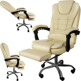 MT MALATEC Bürostuhl mit Fußstütze - beige Malatec 23287 - Beige