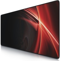 CSL Gaming Mauspad, XXL, Mousepad, 900 x 400 x 3 mm, Tischunterlage, abwaschbar, Rote Grafik