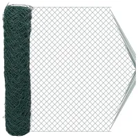 vidaXL Maschendrahtzaun 2 x 10 m Grün/Stahl