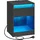 VASAGLE Nachtschrank mit einstellbarer LED 40 x 30 x 50 cm Schwarz