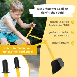 Lemodo Sitzbagger aus Metall, Sandbagger mit 360o Drehung, Kinderbagger ab 3 Jahre