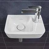 Villeroy & Boch O.novo Handwaschbecken Compact 36 x 25 cm Becken links, mit Hahnloch, rechts 36x25x9,5cm weiß