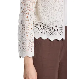 Betty Barclay Strickjacke mit Ajourmuster Offwhite 38