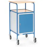 fetra® Rollpult, Tragkraft 100 kg, 1 Ablageboden, 1 Stahlschrank