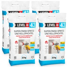 Level + Super Finish Spritz-Rollspachtel Fertigspachtel 100 kg Perfekt Glatt Q4 Sack L+43