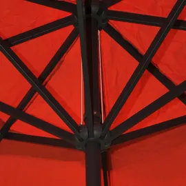 Mendler Meran Pro Ø 500 cm terracotta mit Volant ohne Ständer