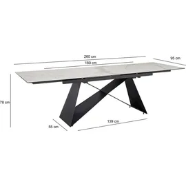 FineBuy Esstisch 180 x 78 x 95 cm weiß