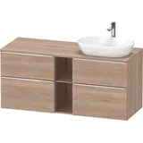 Duravit D-Neo Konsolenwaschtischunterschrank für Becken rechts mit 4 Auszügen und 2 coulissants, 2 tiroirs, 2 (140 x 55 x 66.40 cm)
