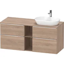 Duravit D-Neo Konsolenwaschtischunterschrank für Becken rechts mit 4 Auszügen und 2 coulissants, 2 tiroirs, 2 (140 x 55 x 66.40 cm)