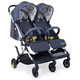 Cosatto Woosh Double Stroller – Lightweight Pushchair From Birth to 15kg, Twins or Siblings - One-hand Fold, Compact, Independent Seats (Fika Forest)