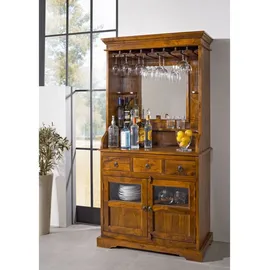 Massivmoebel24 Barschrank Oxford 97 x 193 x 52 cm Braun