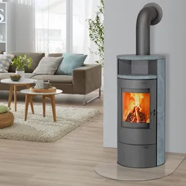 THERMIA Kaminofen München Naturstein grau 7 kW