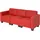MCW 3-Sitzer Sofa rot