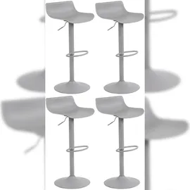 CLP Barhocker Aveiro 4er Set drehbar höhenverstellbar grau