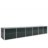 furnicato Garten-Hochbeet Verzinkter Stahl 480x80x77 cm Anthrazit