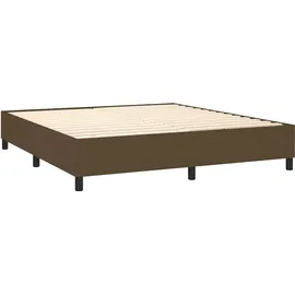 vidaXL Boxspringbett mit Matratze Dunkelbraun 180x200 cm Stoff