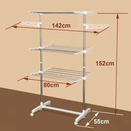 Homcom Turmwäscheständer auf 3 Ebenen