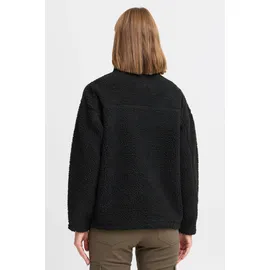 Oxmo OXTolirone Damen Teddy-Pullover Sweater Pullover mit Troyerkragen Eingrifftaschen Loose fit, - XL