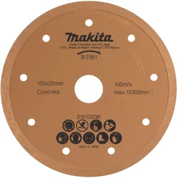 Makita Diamantscheibe nass, 125x20 mm - Beton/Ziegel - 1 Stück - B-21951