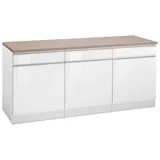 kochstation Unterschrank KOCHSTATION KS-Ohio 180 x 60 x 85 cm Weiß
