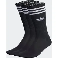 Adidas Solid Crew Socken 3 Paar Black 46-48