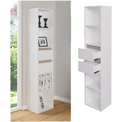 Vicco Bücherregal Robert Wandregal Kinderschrank Büroregal Regal Schrank Weiß